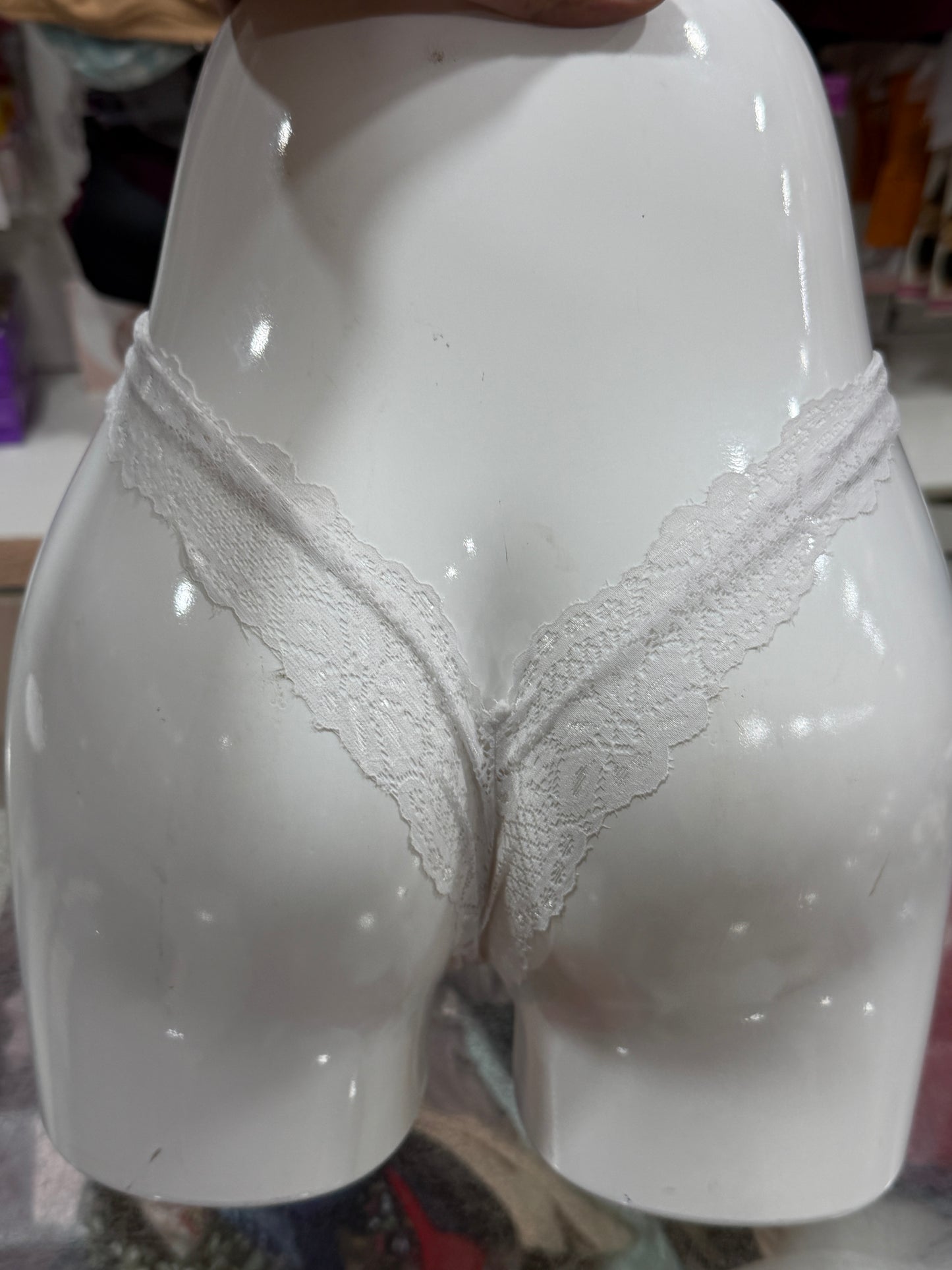 STRING THONG PANTY - ROLEPLAY ARTICLE - WHITE COLOUR - FULL TRANSPARENT