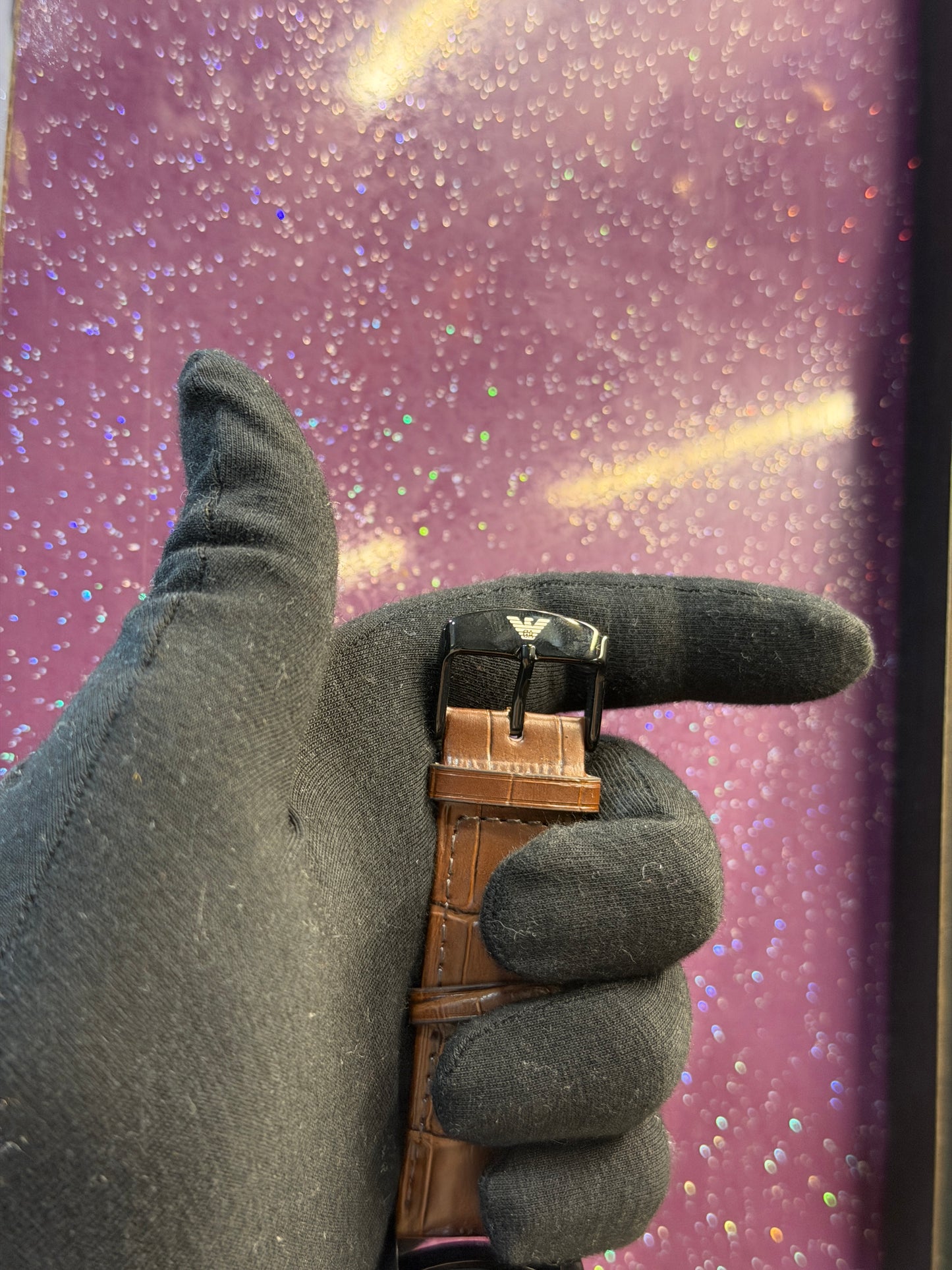 FOSSIL - AUTOMATIC WATCH - MEN'S WATCH , LEATHER STRAP , SEE-THROUGH ARTICLE