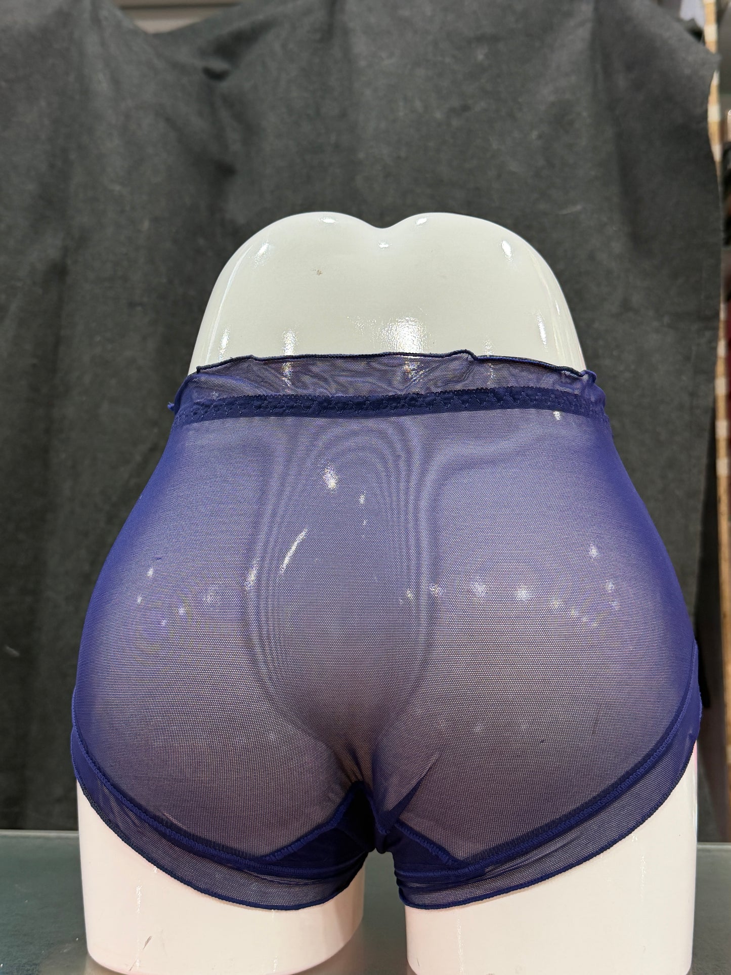NETTED PANTY - FULLY TRANSPARENT - NAVY COLOUR
