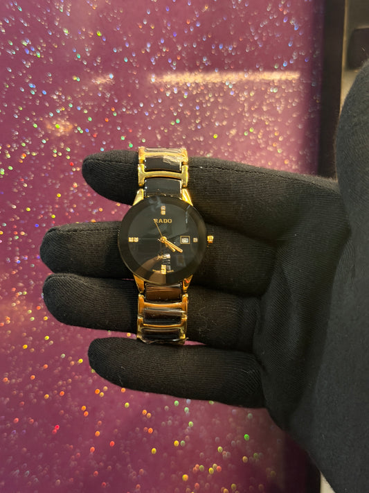 RDO - JUBILE 1809L LADIES WATCH - BLACK AND GOLDEN CHAIN