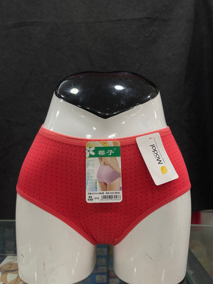 COTTON PANTY - PRINTED - FULL COVERAGE - COMFORTABLE - RED COLOUR
