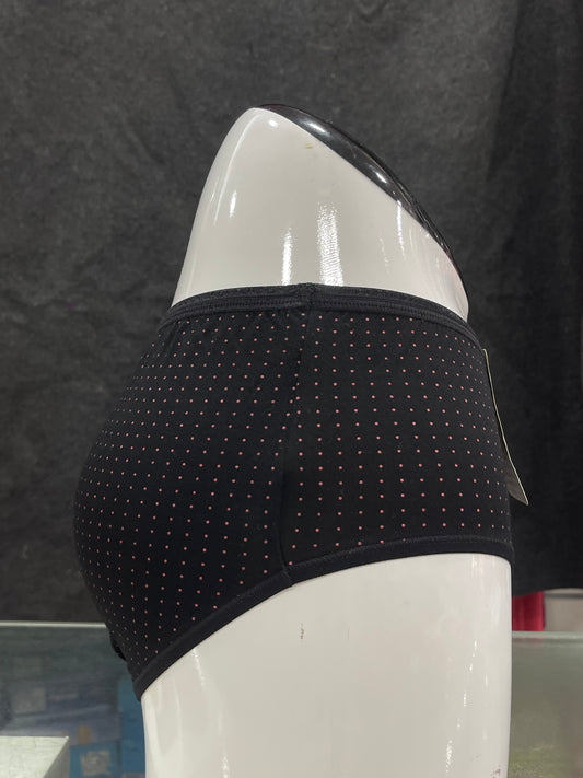 COTTON PANTY - PRINTED - FULL COVERAGE - COMFORTABLE - BLACK COLOUR