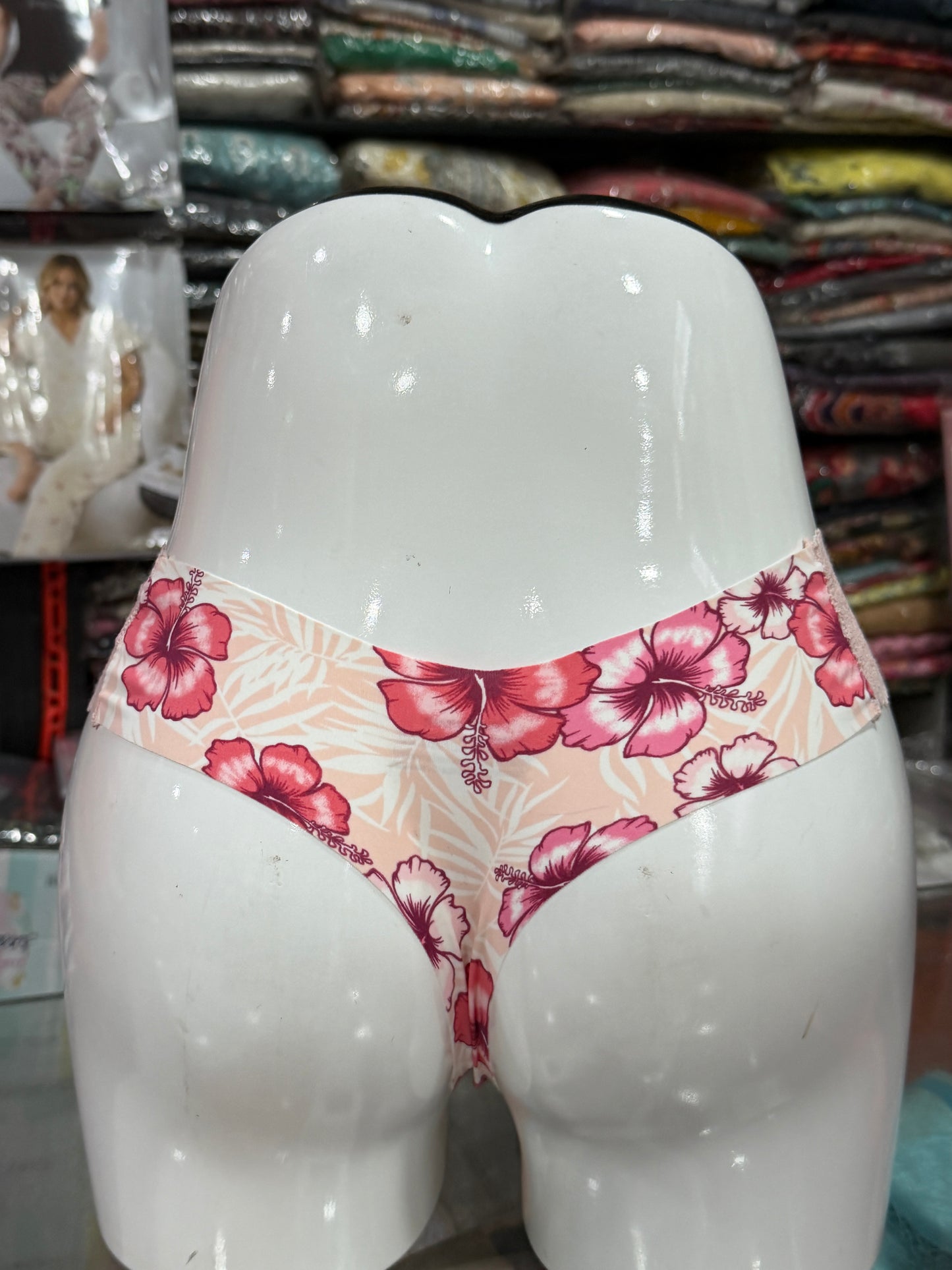 NETTED PANTY - THONG - SIDE LACE - TRANSY - VERY COMFY - MODAL FABRIC - PRINTED