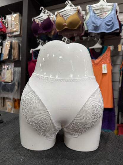 WHITE NETTED PANTY - SEAMLESS MODAL FABRIC