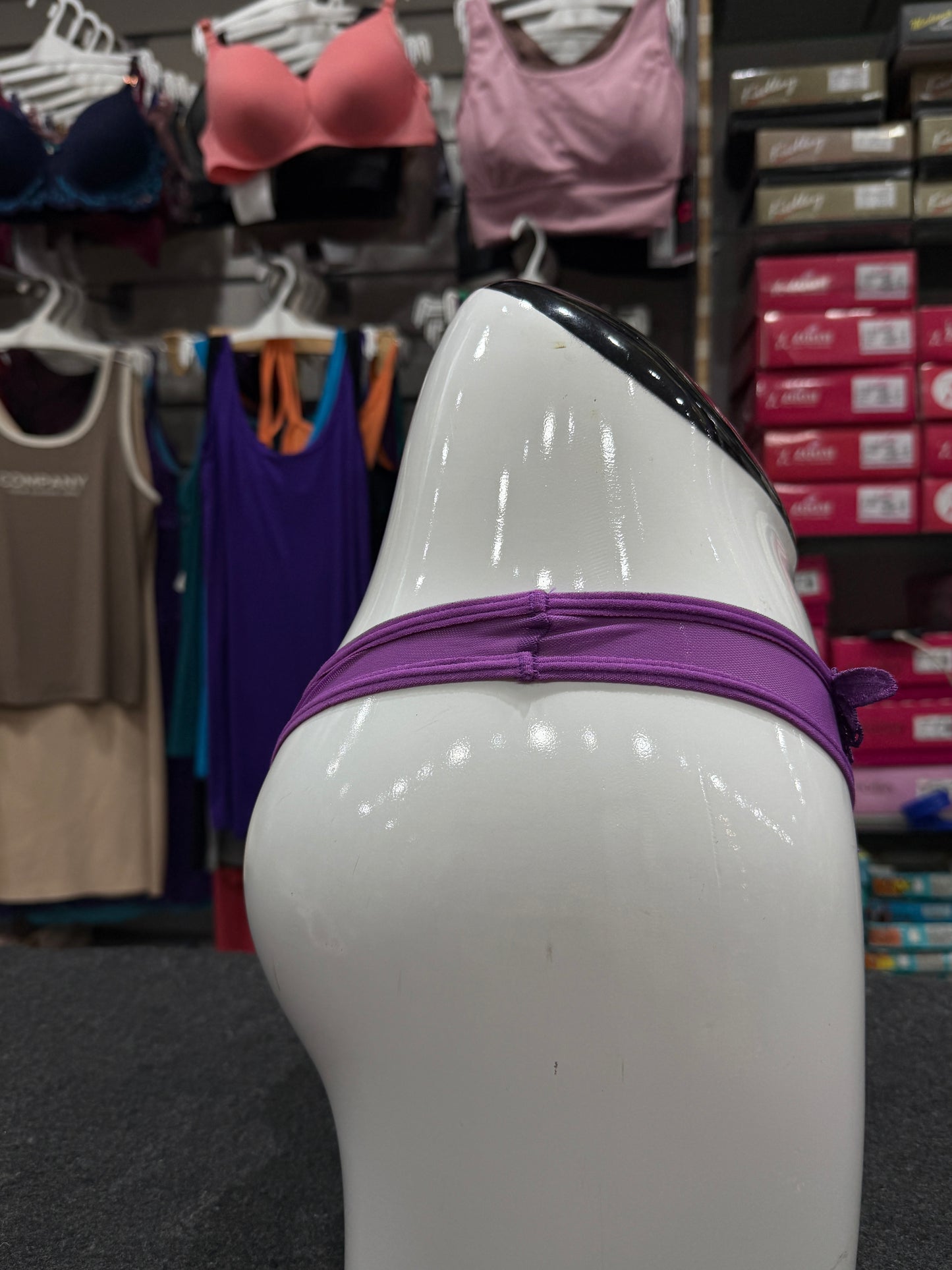 NETTED PEARLS PANTY - FRONT EMBROIDERY - PURPLE COLOUR