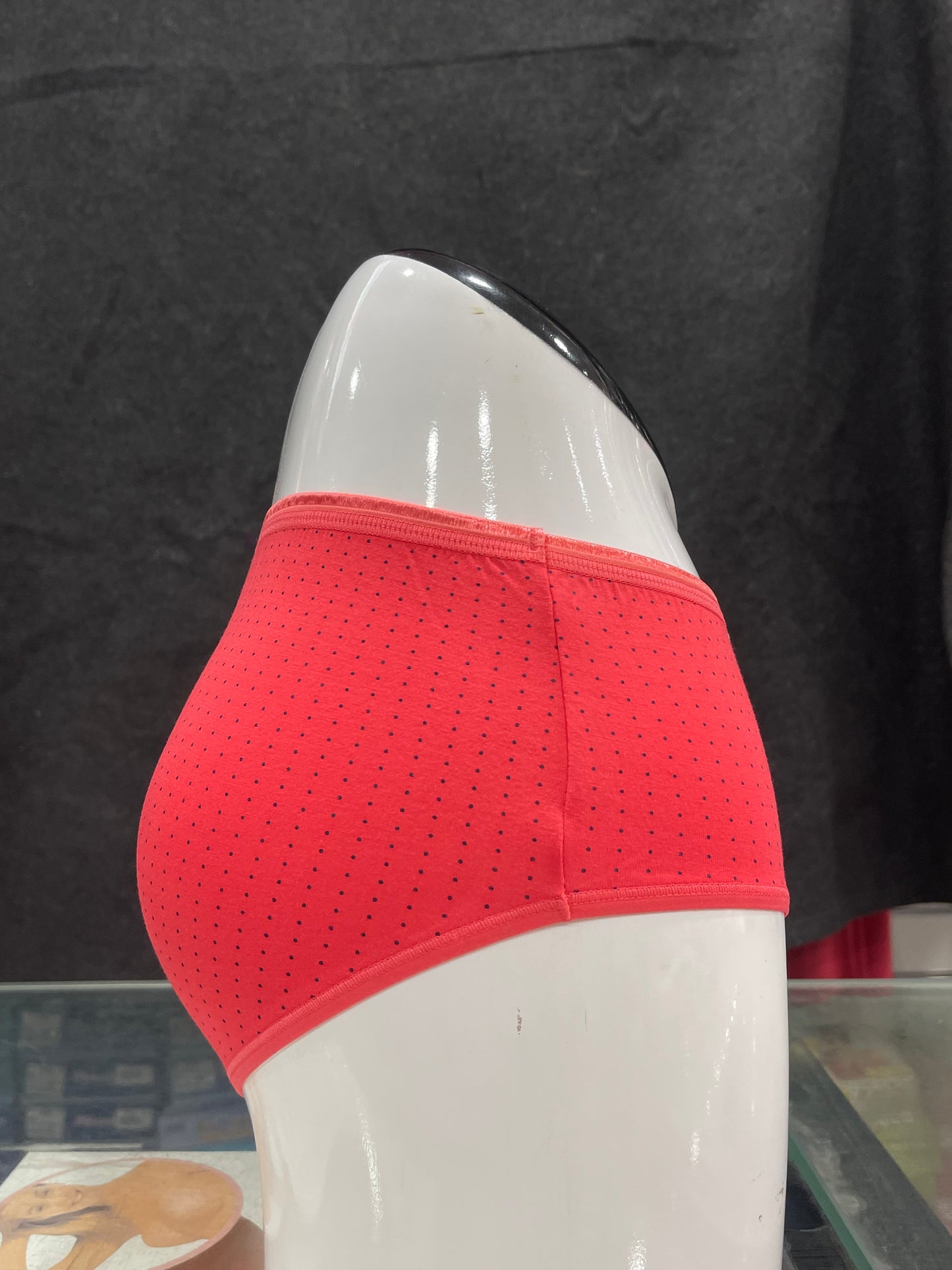 COTTON PANTY - PRINTED - FULL COVERAGE - COMFORTABLE - RED COLOUR