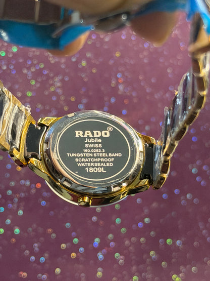 RDO - JUBILE 1809L LADIES WATCH - BLACK AND GOLDEN CHAIN