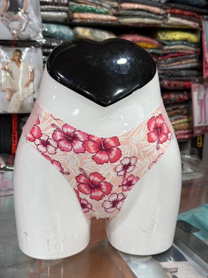 NETTED PANTY - THONG - SIDE LACE - TRANSY - VERY COMFY - MODAL FABRIC - PRINTED