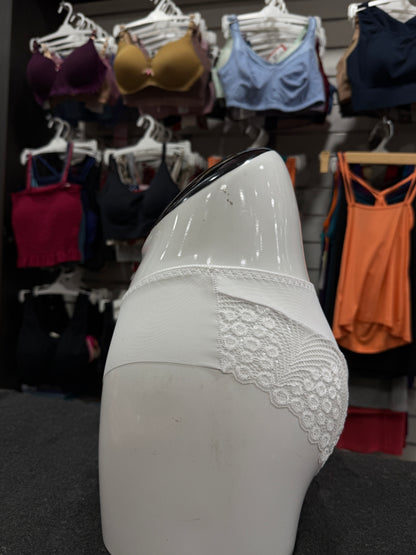 WHITE NETTED PANTY - SEAMLESS MODAL FABRIC