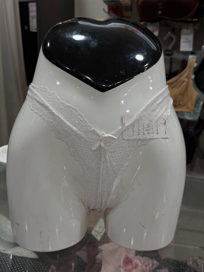 STRING THONG PANTY - ROLEPLAY ARTICLE - WHITE COLOUR - FULL TRANSPARENT