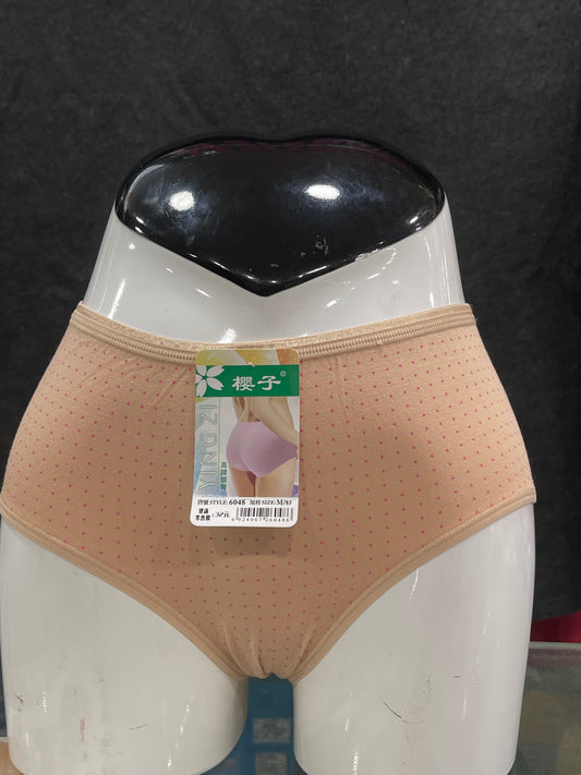 COTTON PANTY - PRINTED - FULL COVERAGE - COMFORTABLE - NUDE COLOUR