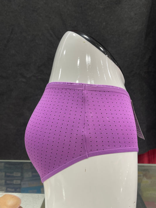 COTTON PANTY - PRINTED - FULL COVERAGE - COMFORTABLE - PURPLE COLOUR