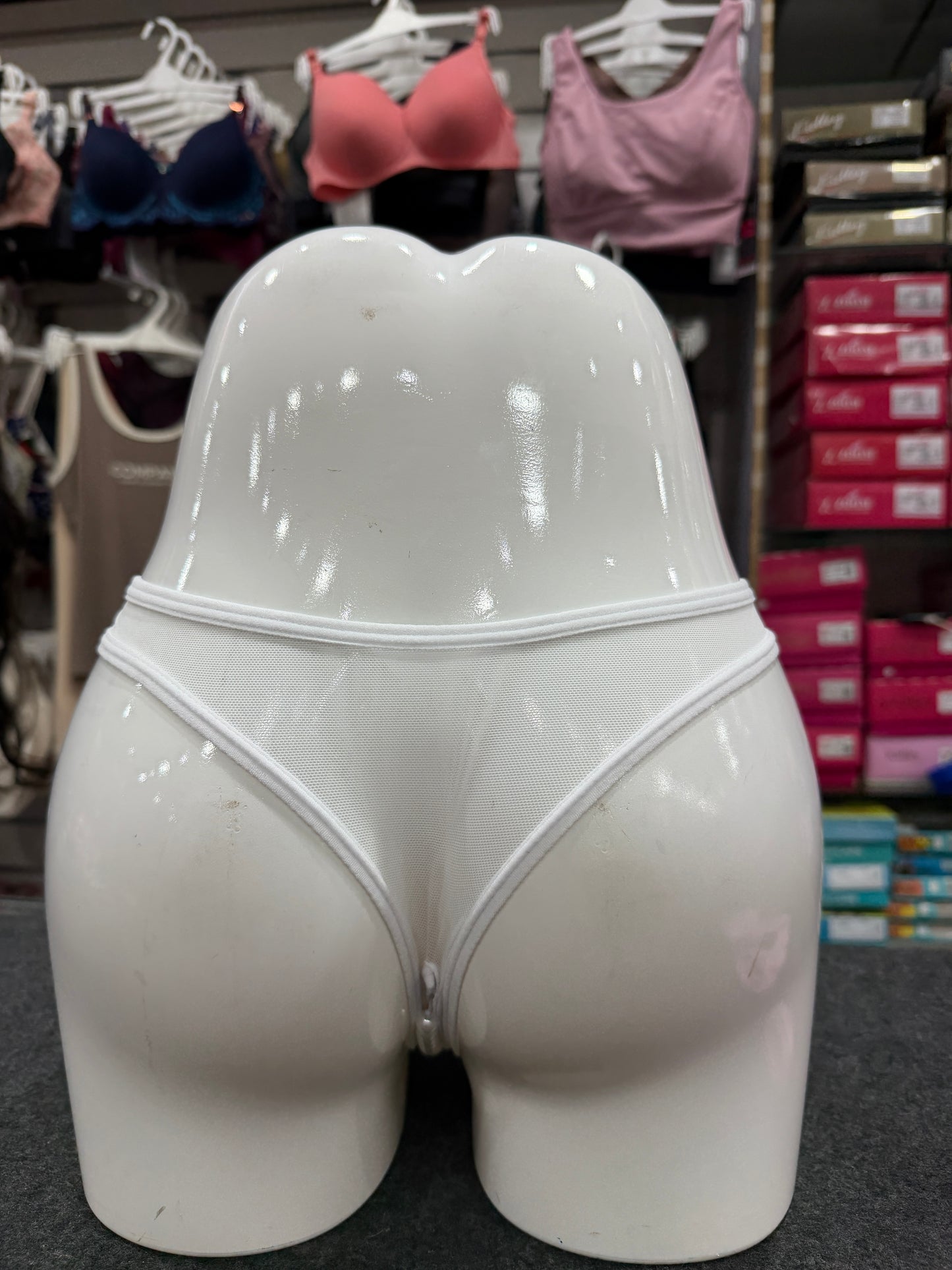 NETTED PEARLS PANTY - FRONT EMBROIDERY - WHITE COLOUR