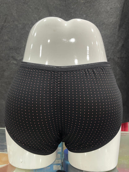 COTTON PANTY - PRINTED - FULL COVERAGE - COMFORTABLE - BLACK COLOUR