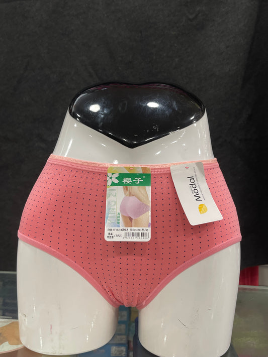 COTTON PANTY - PRINTED - FULL COVERAGE - COMFORTABLE - HOT PINK COLOUR