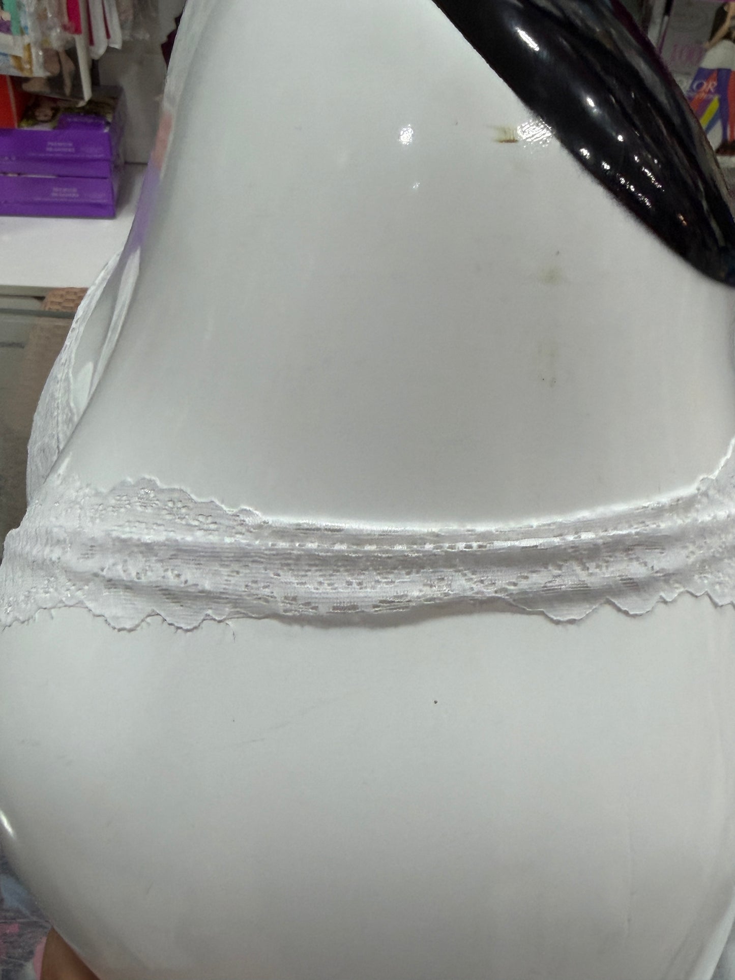 STRING THONG PANTY - ROLEPLAY ARTICLE - WHITE COLOUR - FULL TRANSPARENT