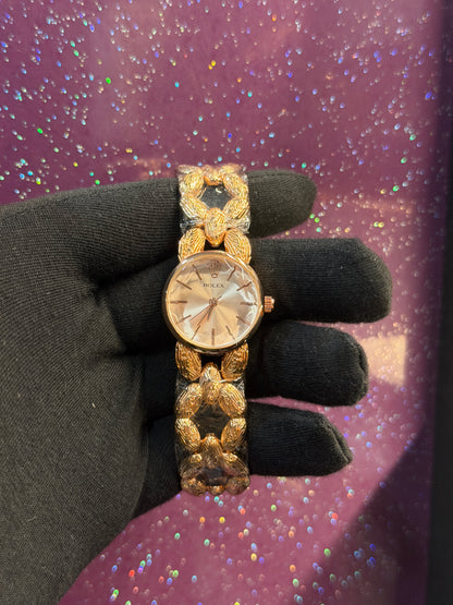 ROLEX - LADIES WATCH - ROSE GOLD CHAIN WITH ROSE GOLD DIAL -  BRACELET LOOK