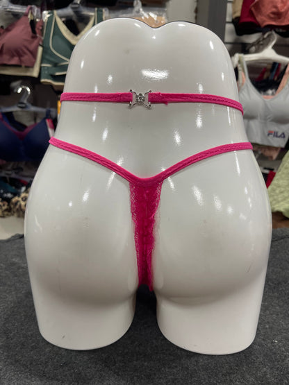 FLORAL LACE OPEN- BACK THONG PANTY - RANI COLOUR