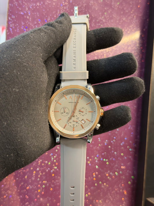ARMANI EXCHANGE - MEN'S WATCH - SILLICON STRAP - GREY COLOUR