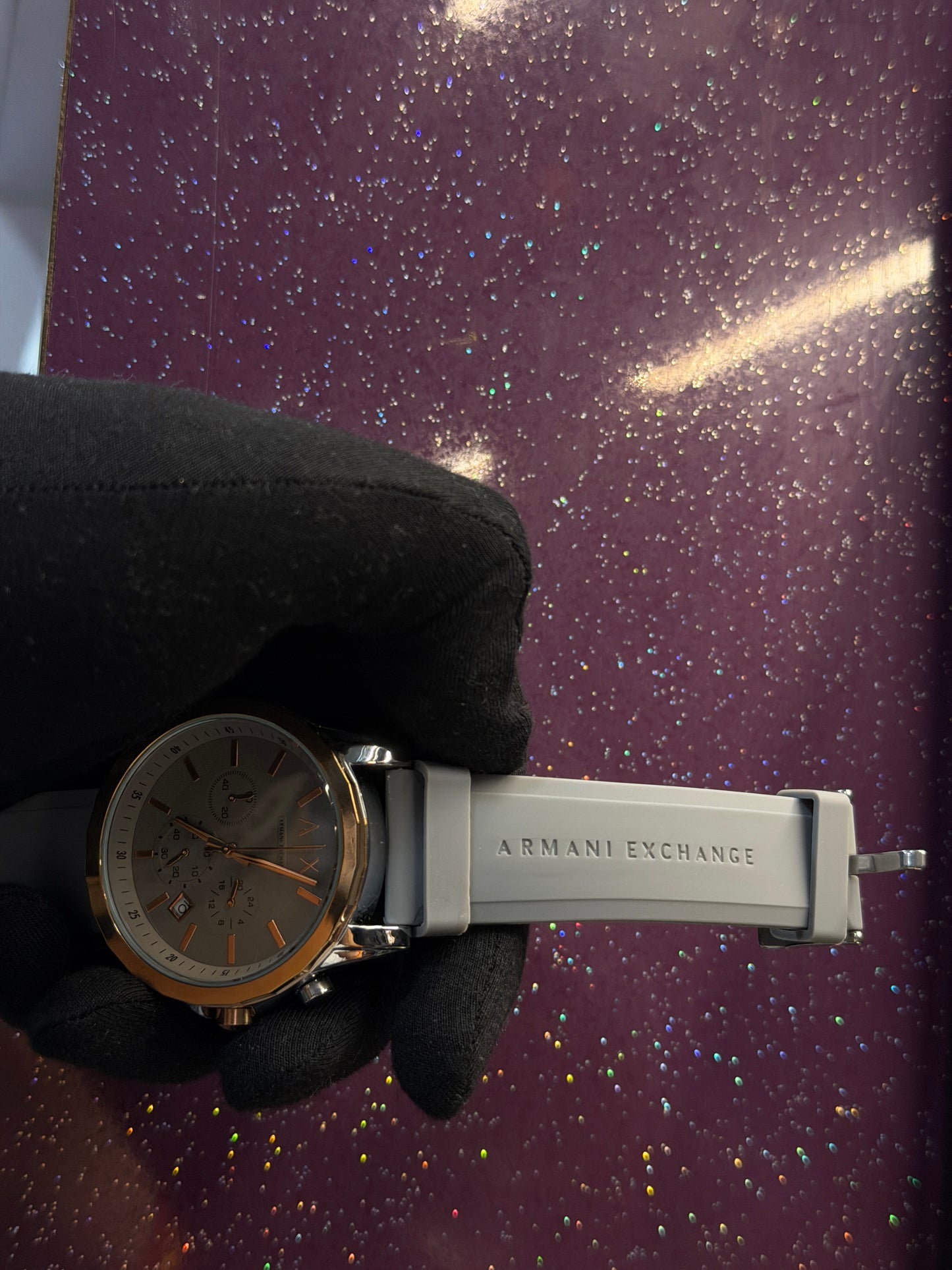 ARMANI EXCHANGE - MEN'S WATCH - SILLICON STRAP - GREY COLOUR