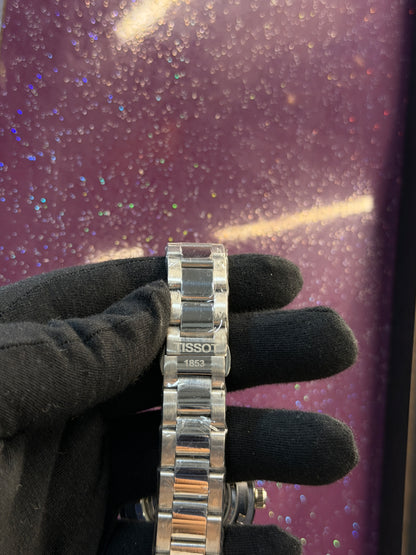 TISSOT - MEN'S WATCH - AUTOMATIC - SILVER CHAIN WITH GREEN DIAL