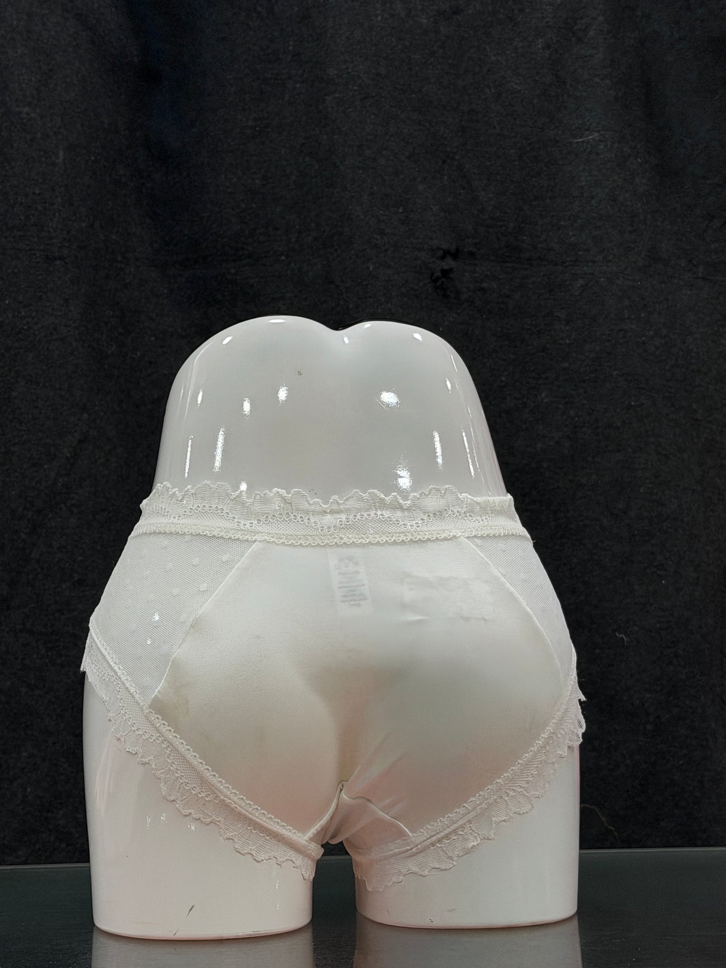 NETTED PANTY - WHITE COLOUR - PRINTED - SATIN FABRIC