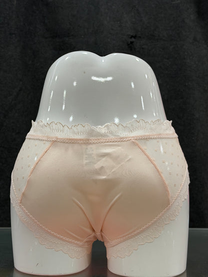 NETTED PANTY - LIGHT PEACH - SATIN FABRIC