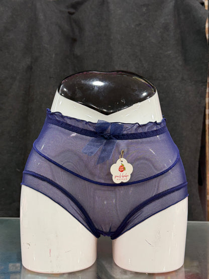 NETTED PANTY - FULLY TRANSPARENT - NAVY COLOUR