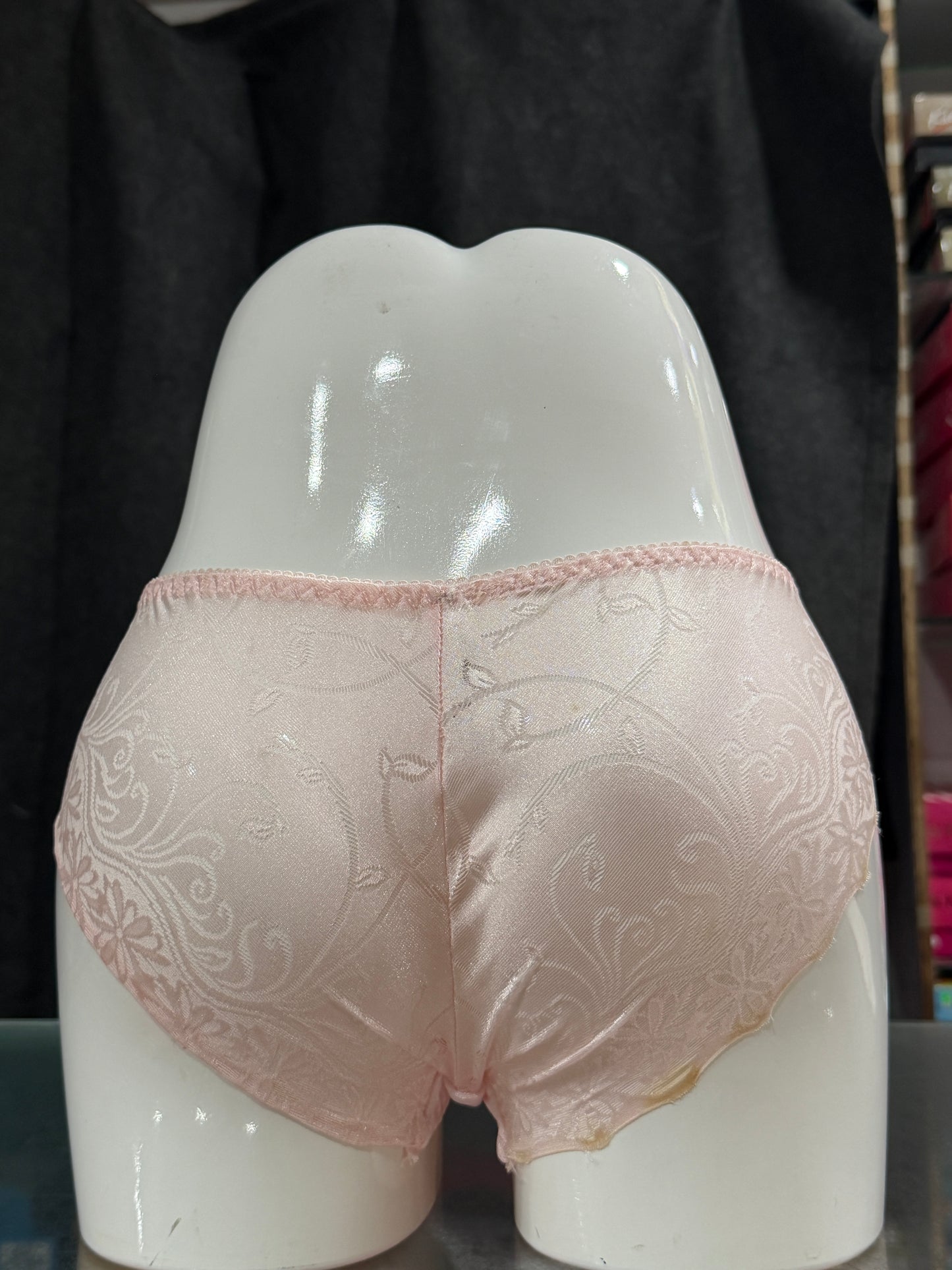 NETTED PANTY - BIKINI - FULL TRANSPARENT - LACE - LIGHT PINK