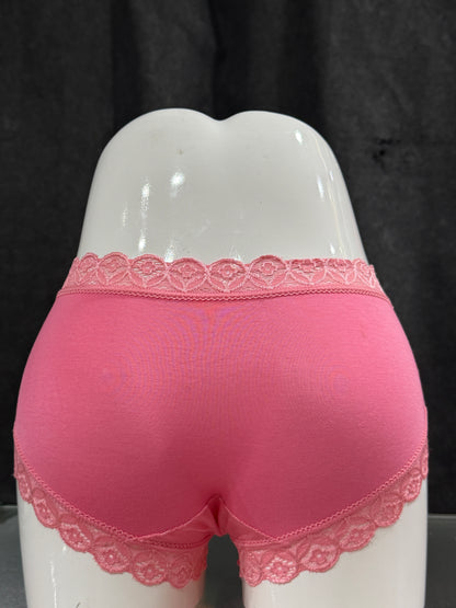FRONT FULLY NETTED PANTY - PINK COLOUR - COTTON MODAL FABRIC - LACE