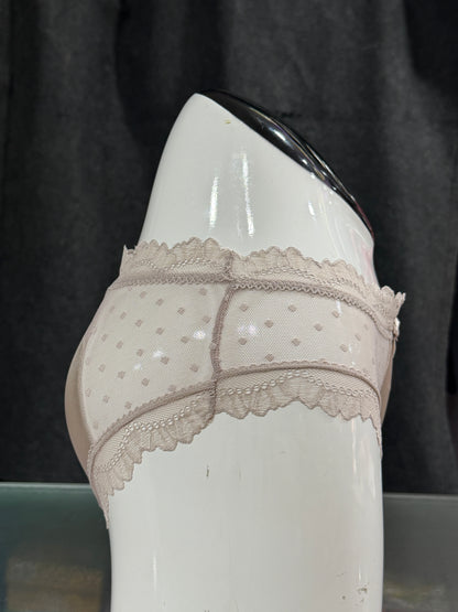 NETTED PANTY - LIGHT PEACH - SATIN FABRIC