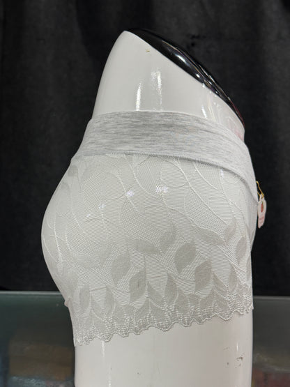 NETTED PANTY - FULLY TRANSPARENT - FULL BRIEF - GREY COLOUR