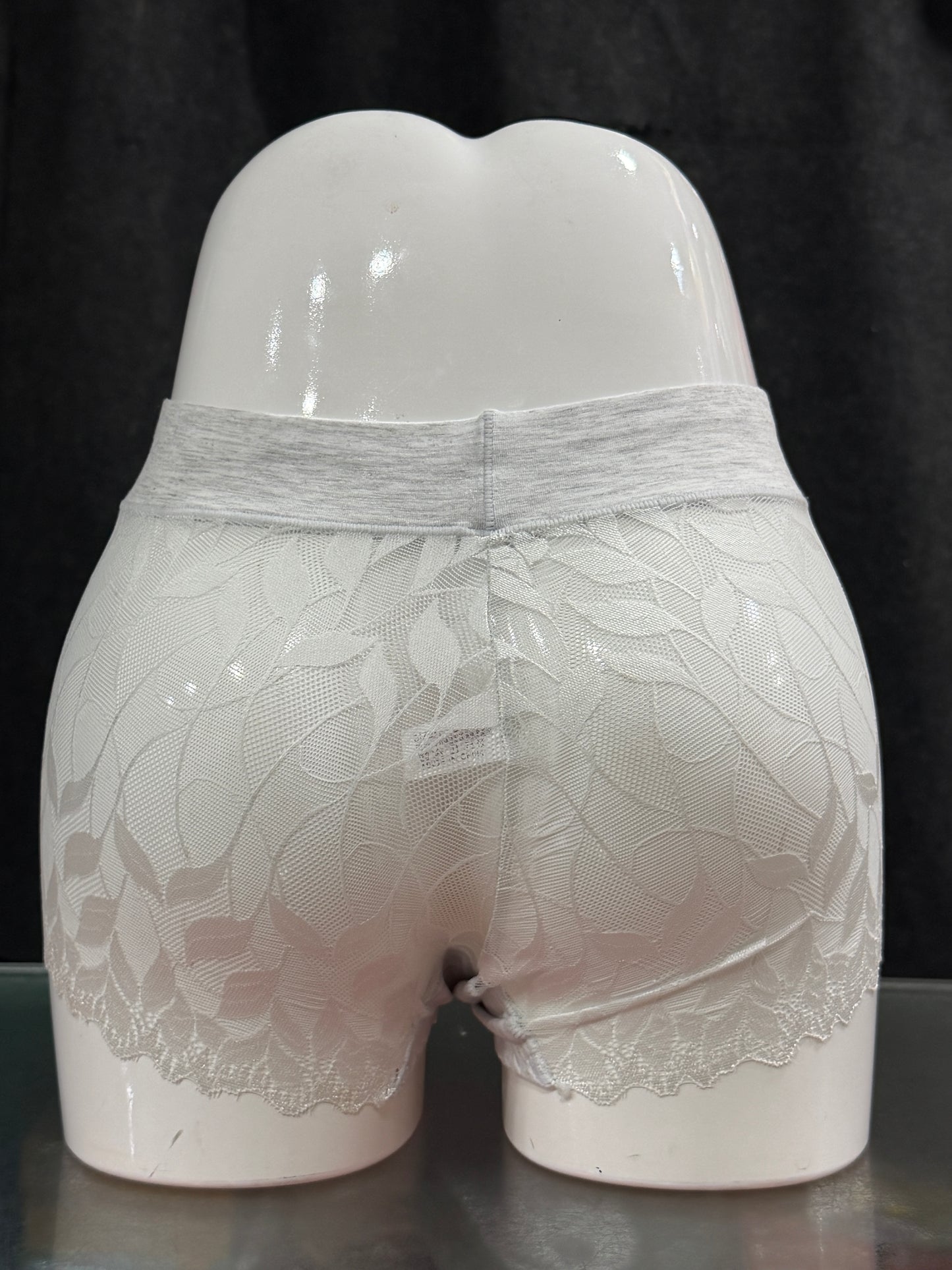 NETTED PANTY - FULLY TRANSPARENT - FULL BRIEF - GREY COLOUR