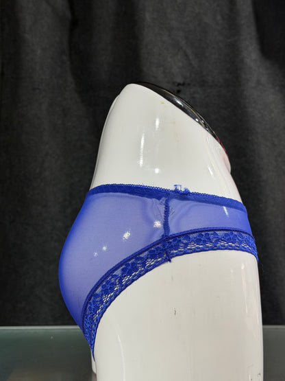 NETTED PANTY - FULLY TRANSPARENT - BLUE COLOUR