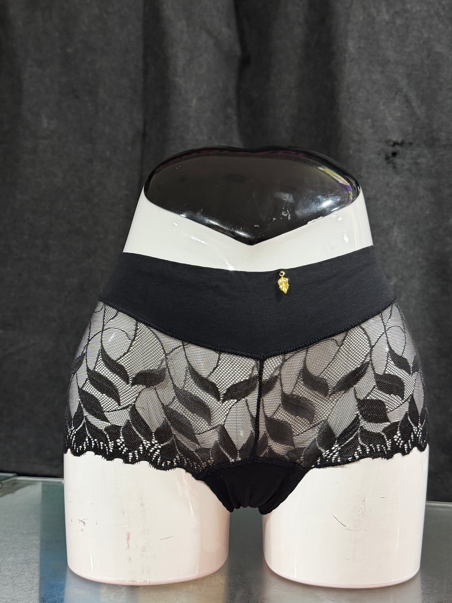 NETTED PANTY - FULLY TRANSPARENT - BLACK COLOUR