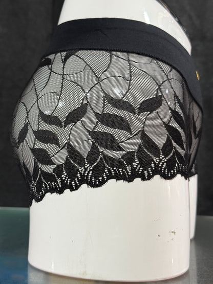 NETTED PANTY - FULLY TRANSPARENT - BLACK COLOUR