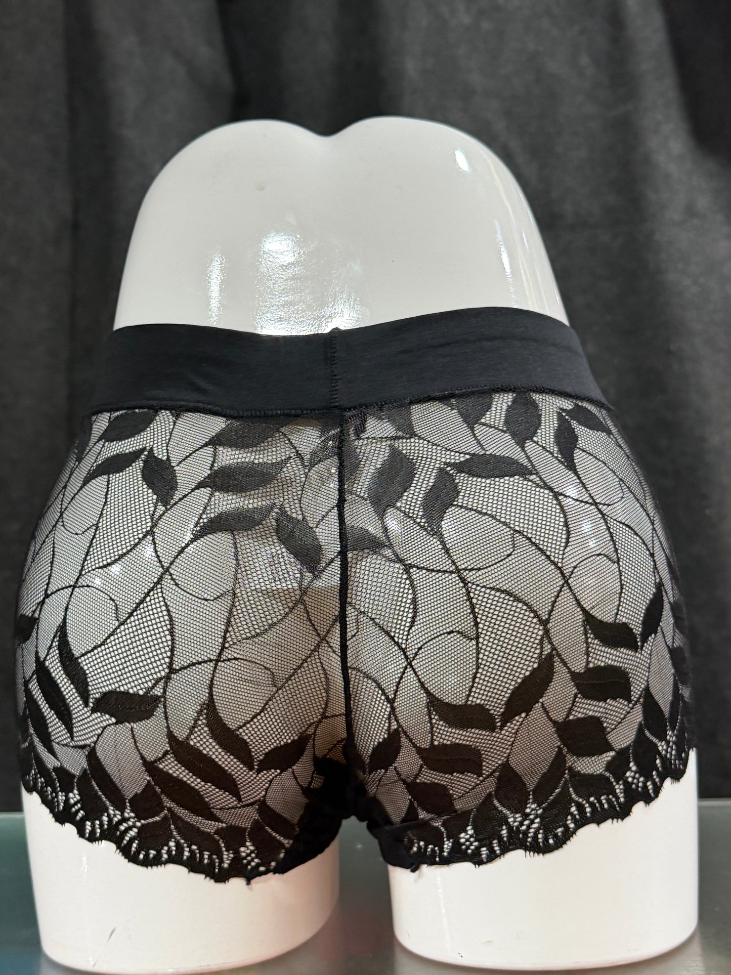 NETTED PANTY - FULLY TRANSPARENT - BLACK COLOUR