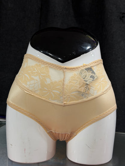 NETTED PANTY - TUMMY TUCKER - FABRIC SATIN - SKIN COLOUR