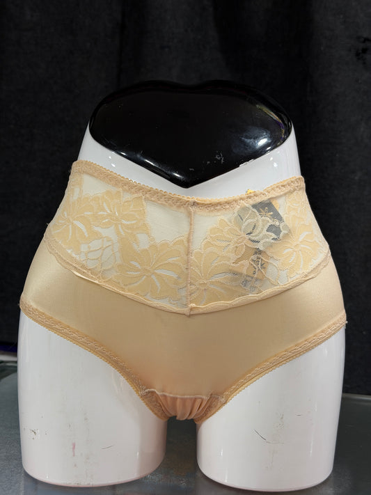 NETTED PANTY - TUMMY TUCKER - FABRIC SATIN - SKIN COLOUR