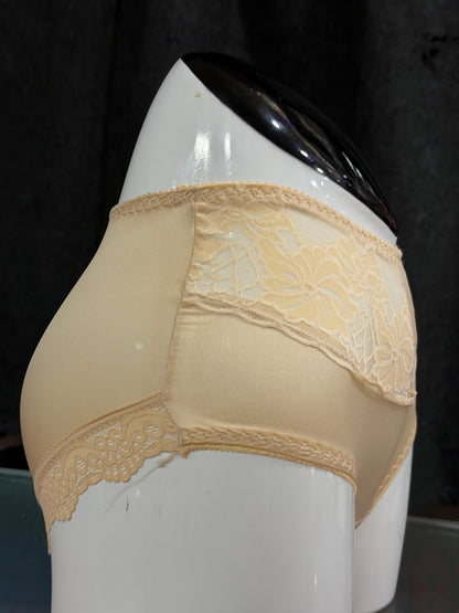 NETTED PANTY - TUMMY TUCKER - FABRIC SATIN - SKIN COLOUR