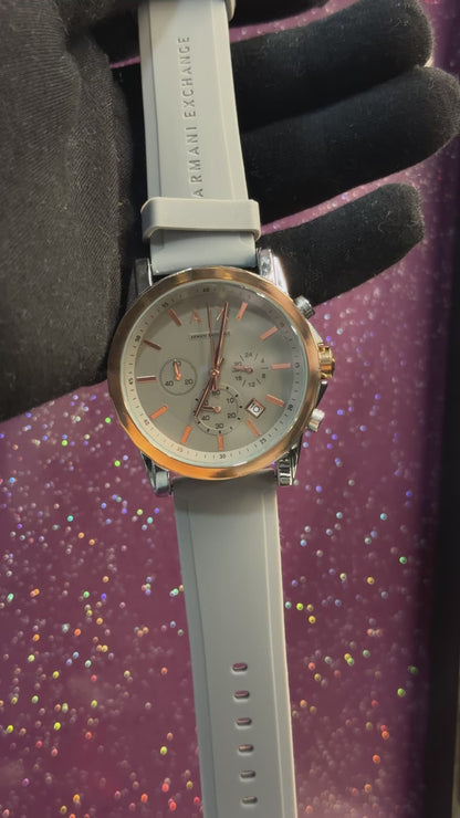 ARMANI EXCHANGE - MEN'S WATCH - SILLICON STRAP - GREY COLOUR