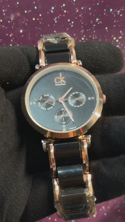 CK - LADIES WATCH - BLACK CHORONOGRAPH